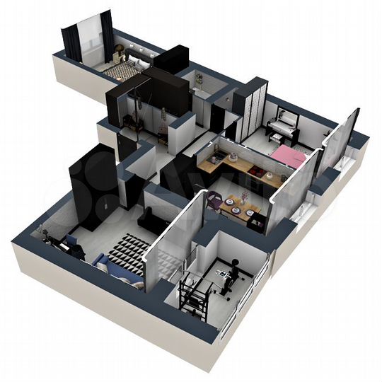 3-к. квартира, 84,2 м², 5/5 эт.