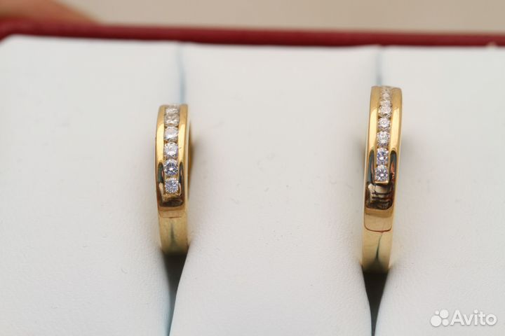 Пара Обручальных Колец с Бриллиантами 0.81ct