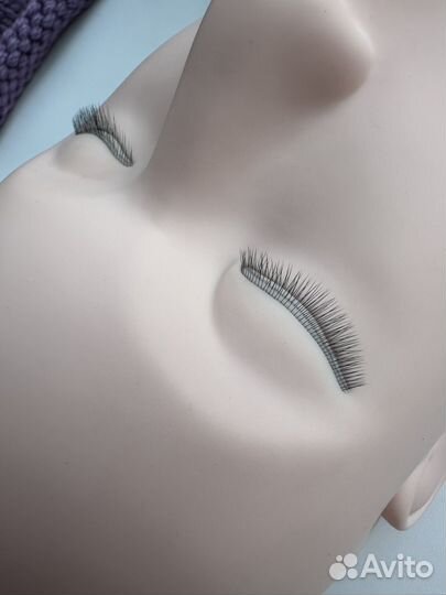 Голова тренажер обучение наращиванию ресниц