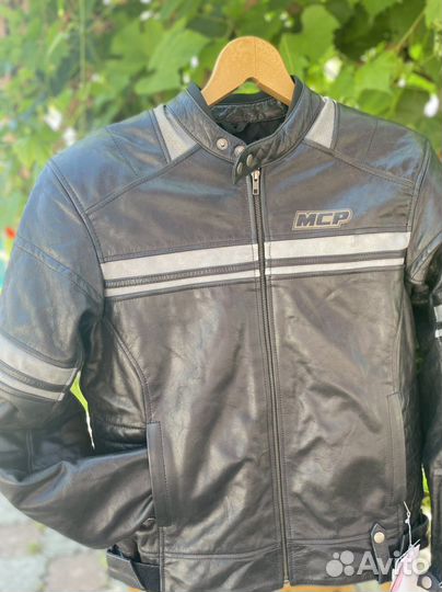 Мотокуртка кожанная hemet новая с биркой