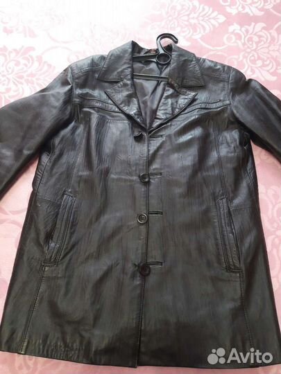 Кожаный пиджак мужской