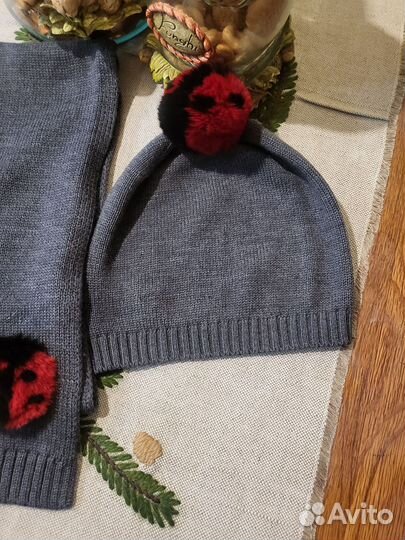 Комплект шапка и шарф для девочки
