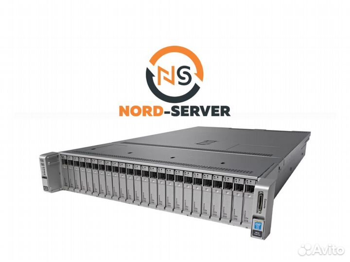 Cервер cisco C240 M4 24SFF 2x E5-2680 v4 512GB