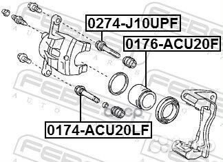 Втулка направляющая суппорта lexus RX300/330/35