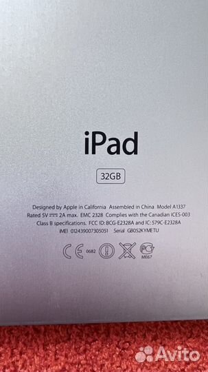Планшет apple iPad A1337