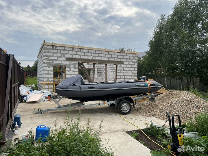 Надувная лодка gladiator E450PRO темносерый