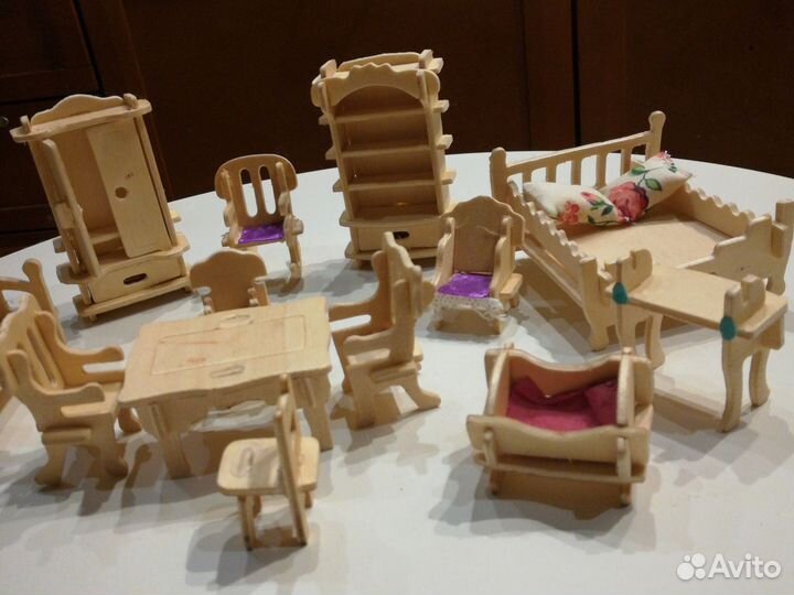 Кукольная мебель деревянная