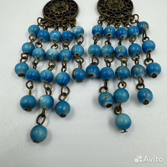 Сережки в восточном стиле бохо серьги висячие