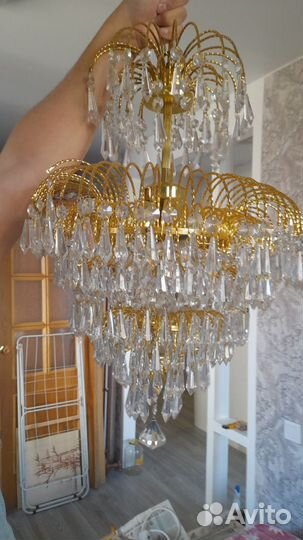 Люстра хрустальная чехия бу