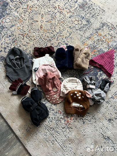Пакет шапок для девочки 86-104