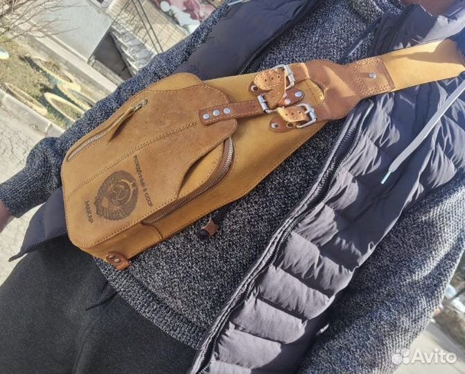 Рюкзак кожаный мужской ручной работы