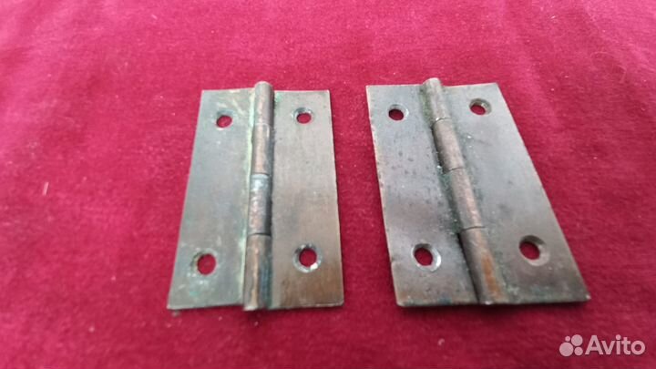 Петли латунные декоративные для бани мебели винтаж