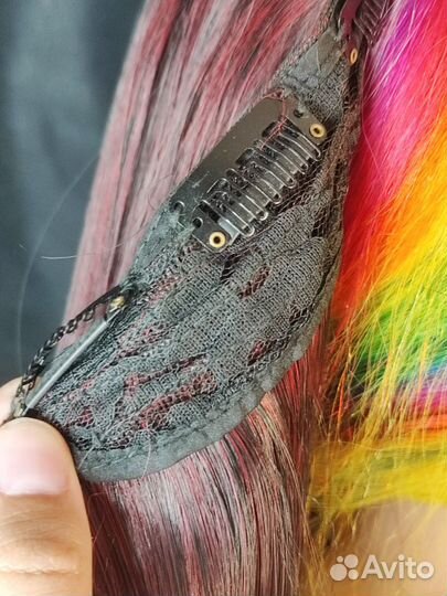 Накладные волосы на заколках искусственные