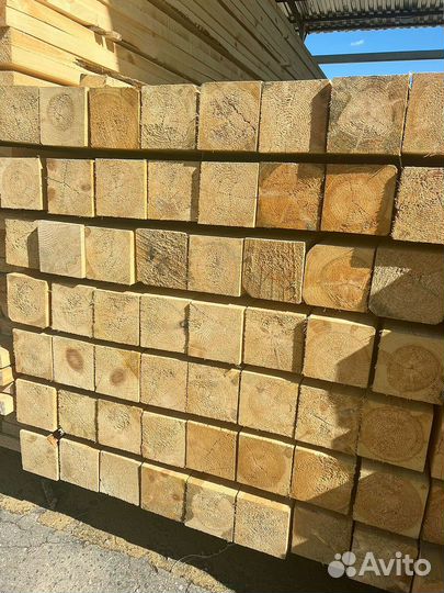 Брус обрезной 100х100х6000мм 1 сорт ГОСТ