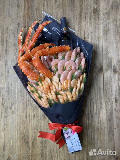 Букет из креветок, морепродуктов