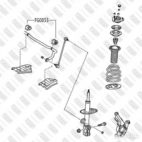 Втулка стабилизатора переднего FG0853 fixar