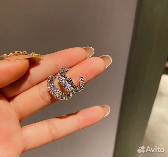 Bvlgari серьги змейка булгари