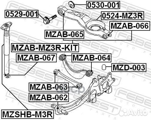 Эксцентрик mazda 3 bk 2003-2008 0530-001 Febest
