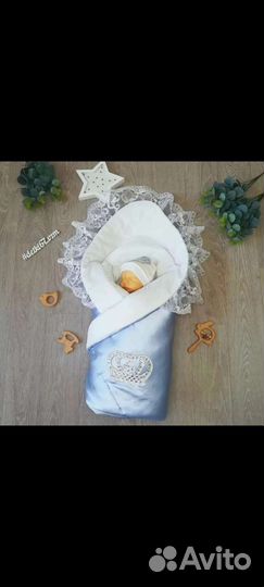 Комплект на выписку для мальчика зимний новый