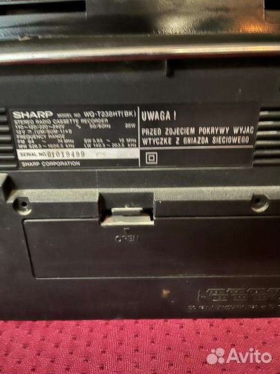 Магнитола sharp-WQT238HT(BK)