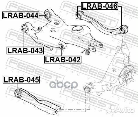 Сайлентблок заднего нижнего рычага land rover R