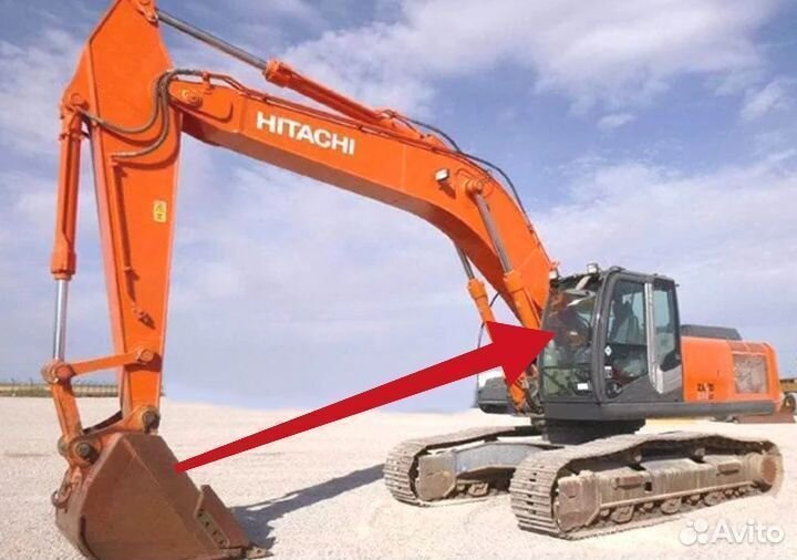 Стекло лобовое на Hitachi 180/210 - 470