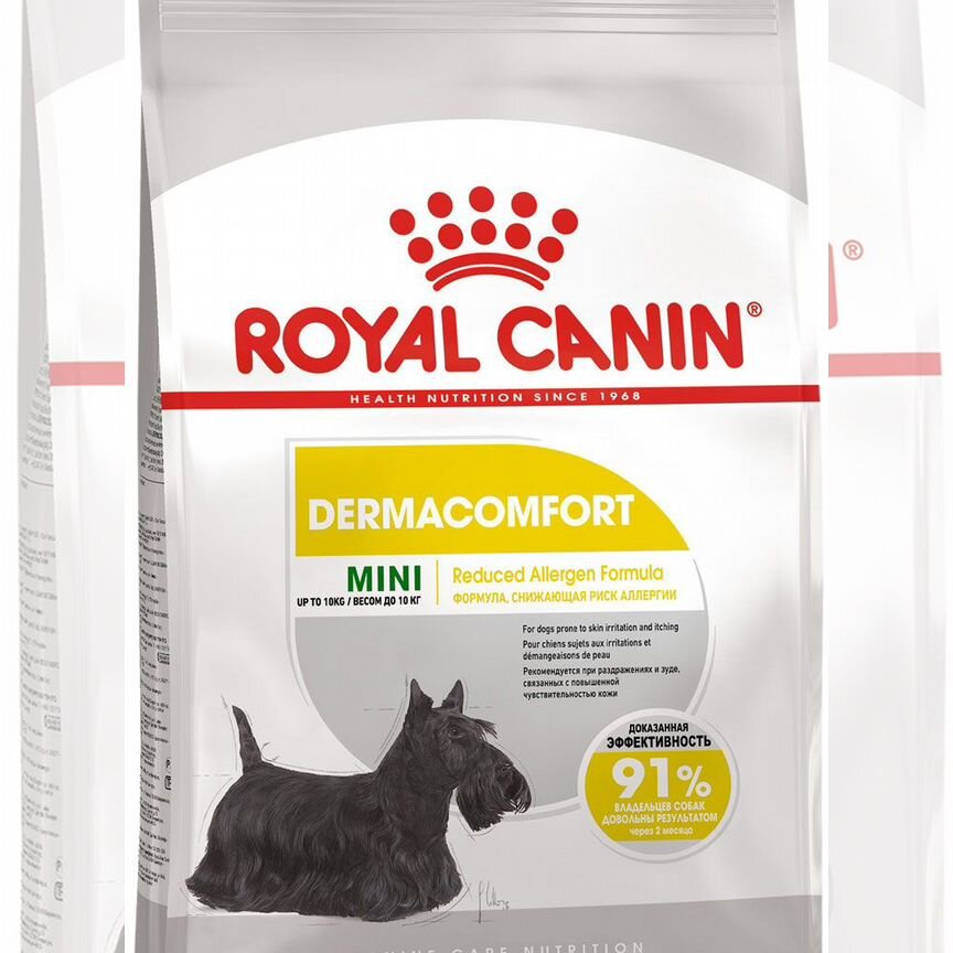 Корм для мелких собак Royal Canin Dermacomfort