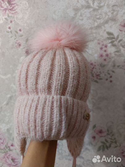 Шапка зимняя для девочки 50 52