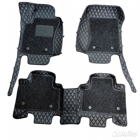 Коврики премиум RR Vogue (3) +ворсовые. Чёрн/чёрн