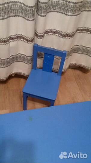 Стол и стул IKEA дерево