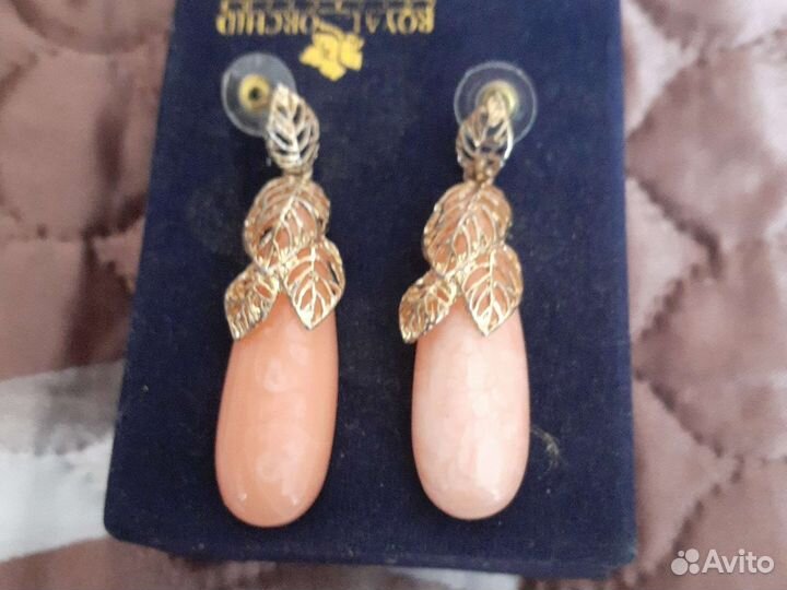 Серьги с кораллом