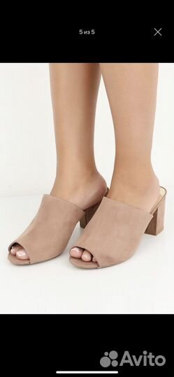 Сабо новые из искусственной замши