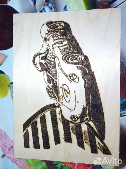 Панно из дерева выжженное