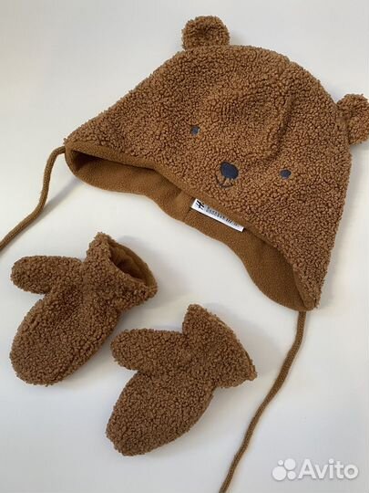 Шапка и рукавички H&M 86/92 б/у