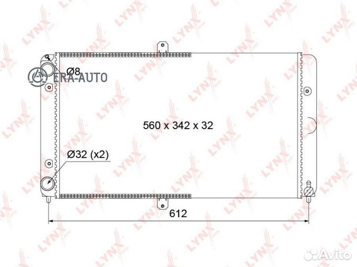 Lynxauto RM1138 Радиатор охлаждения двигателя