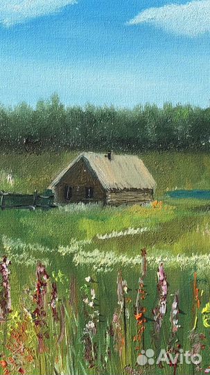 Картина маслом на холсте пейзаж 30х40