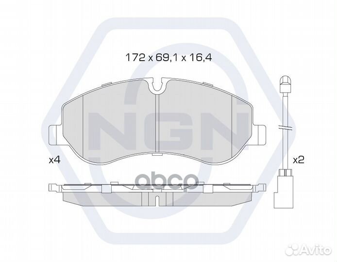 Колодки тормозные дисковые керамические перед