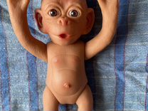 Кукла обезьяна 32 см виниловая пупс реборн