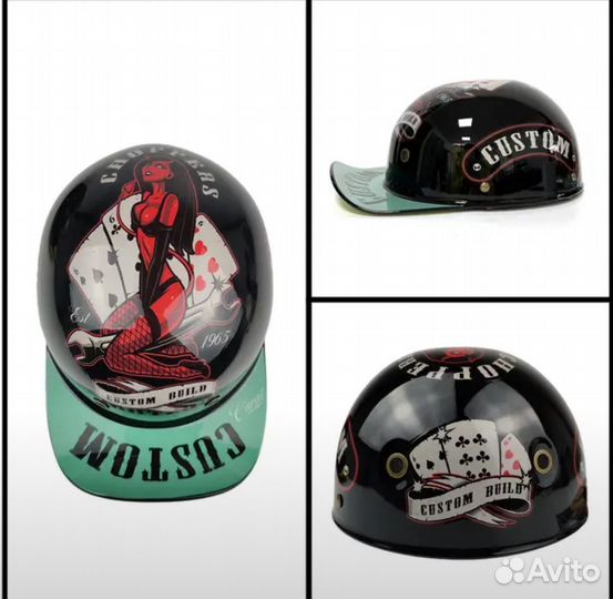 Мотошлем ретро стиль