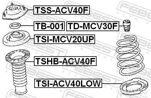 Опора переднего амортизатора toyota camry (JPP)