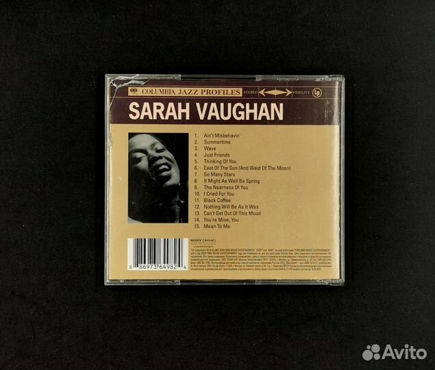 Cd диск Антология Джаза Jazz sarah vaughan