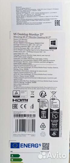 Новый Xiaomi Mi Desktop Monitor 27