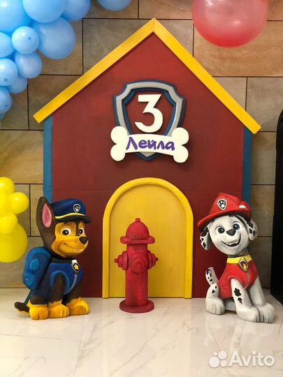 Фотозона Щенячий патруль 3D праздник/аренда
