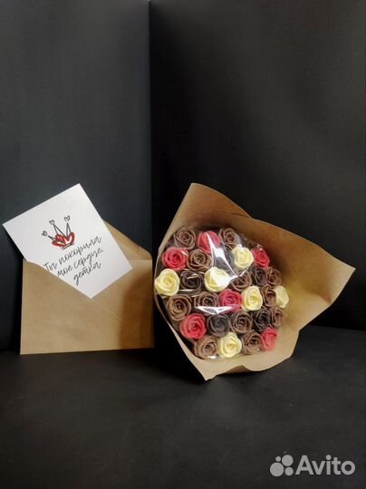 Букет - 29 Роз из Настоящего Шоколада