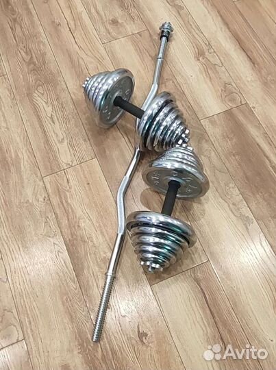 Штанга гриф блины гантели 55кг