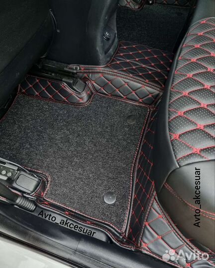 5D Ковры Kia Sportage - Sorento - Cerato с красной