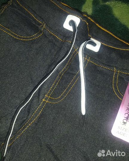 Джинсовые лосины теплые