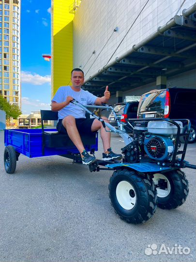 Мотоблок Honda GX340+телега на 500кг