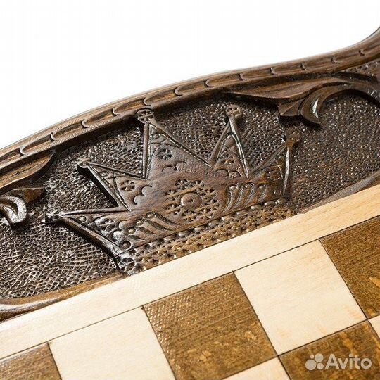 Шахматы и нарды резные Дайсен 50 х 54 см бук Армения 62717