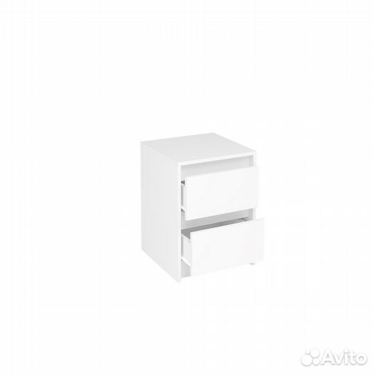 Тумба белая с выдвижными ящиками